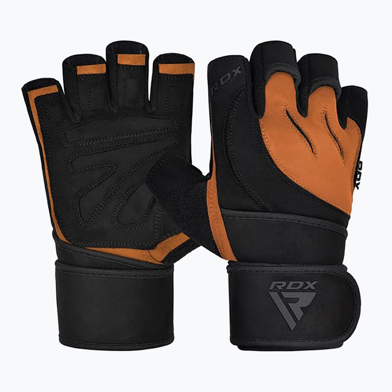 Рукавички для тренувань RDX L4 Open Finger Micro Plus Gym tan/black