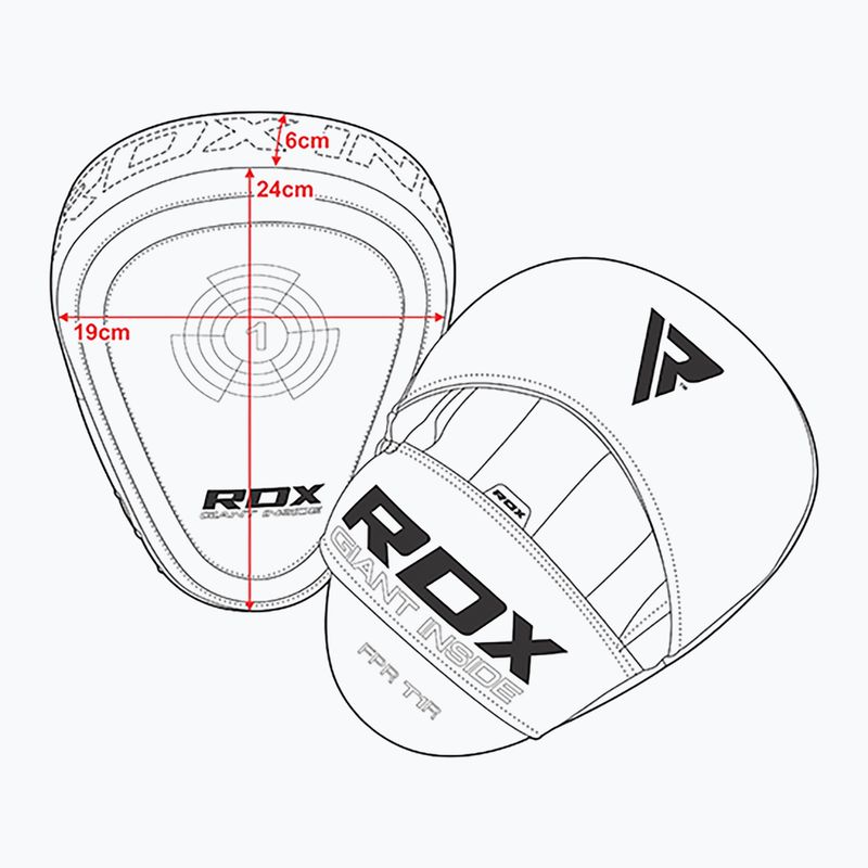 Щитки тренувальні RDX Focus Pad T1 чорні FPR-T1PB 5