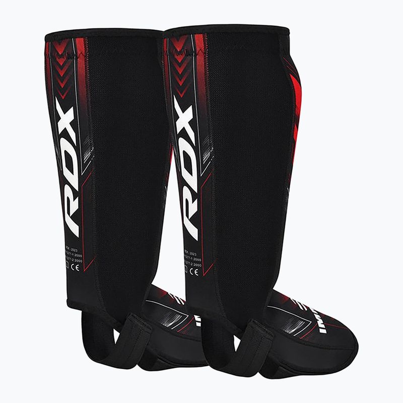 Захист для гомілок та стоп RDX IMMAF Approved Neoprene Shin Instep red 2