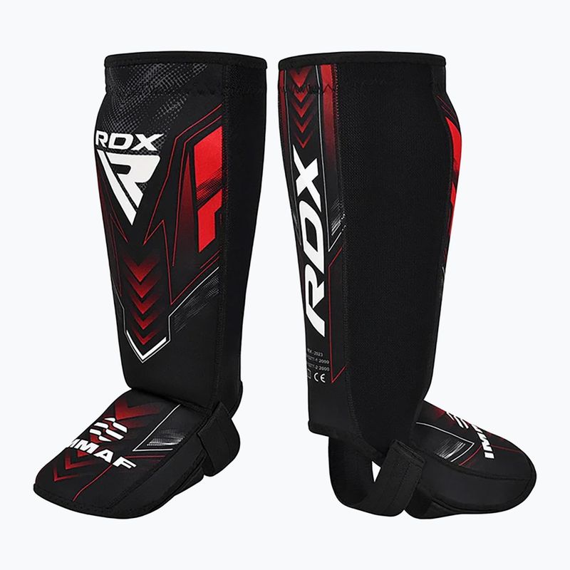 Захист для гомілок та стоп RDX IMMAF Approved Neoprene Shin Instep red 3