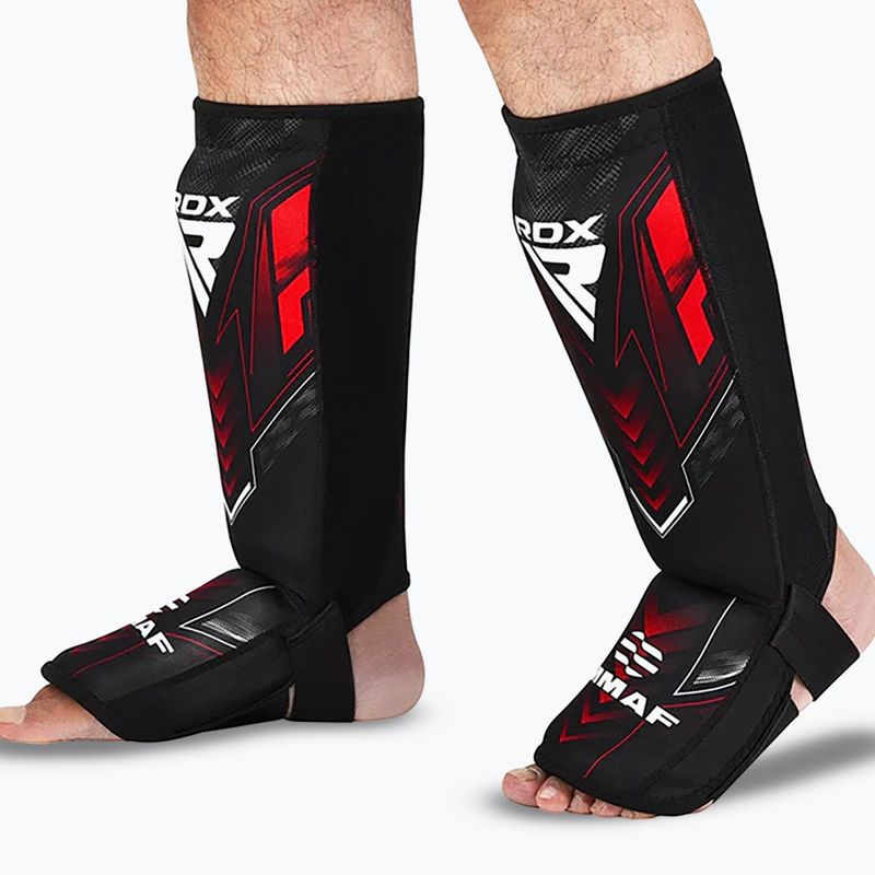 Захист для гомілок та стоп RDX IMMAF Approved Neoprene Shin Instep red 7