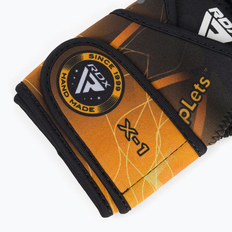Рукавиці тренувальні RDX Weight Lifting X1 Long Strap чорно-жовті WGN-X1Y 4