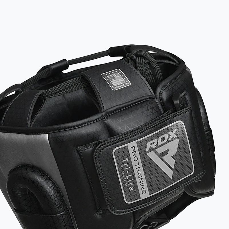 Боксерський шолом RDX L2 Mark Pro Head Guard з захисною планкою для носа сріблястий 4