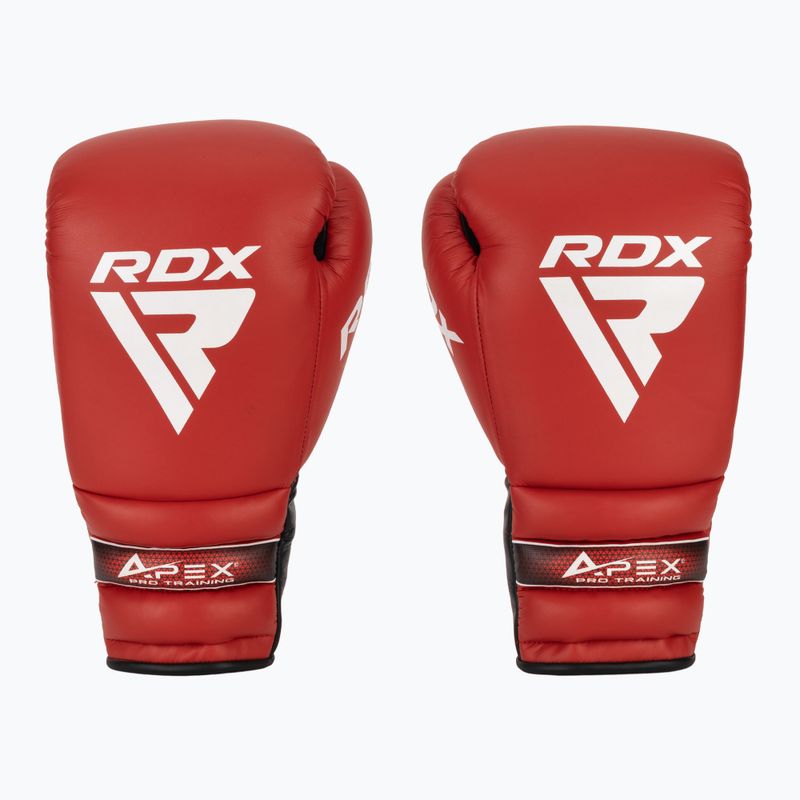 Боксерські рукавички RDX Apex Lace Up Тренувальні спаринг-рукавички червоні 2