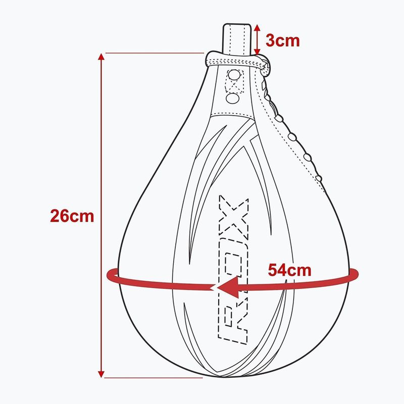 Груша боксерська RDX Speed Ball Leather Multi чорно-жовта 2SBL-S2YU 6