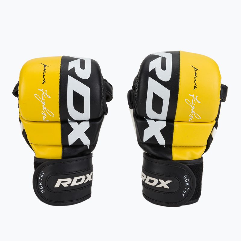 Рукавиці грепплінгові RDX T6 чорно-жовті GGR-T6Y