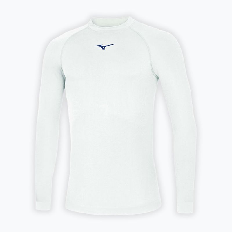 Лонгслів для бігу чоловічий Mizuno Uni Core white/ navy