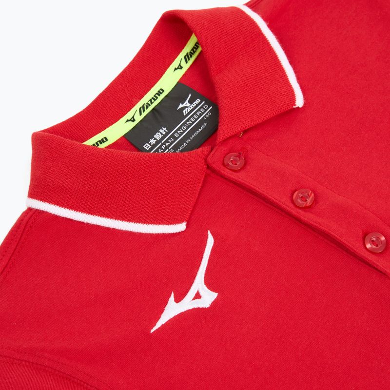 Футболка дитяча Mizuno Polo red/white 3