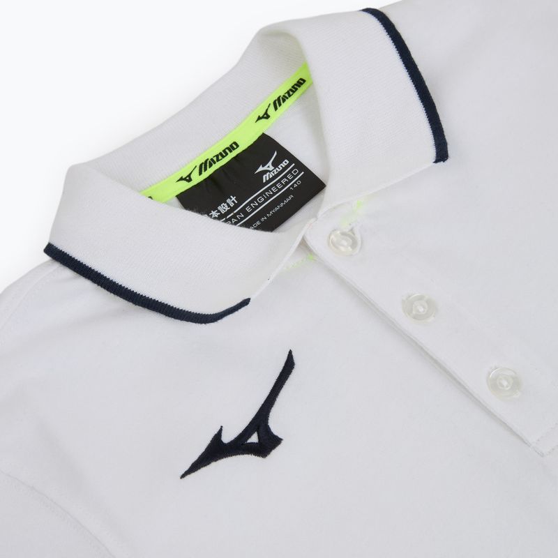 Футболка дитяча Mizuno Polo white/navy 3