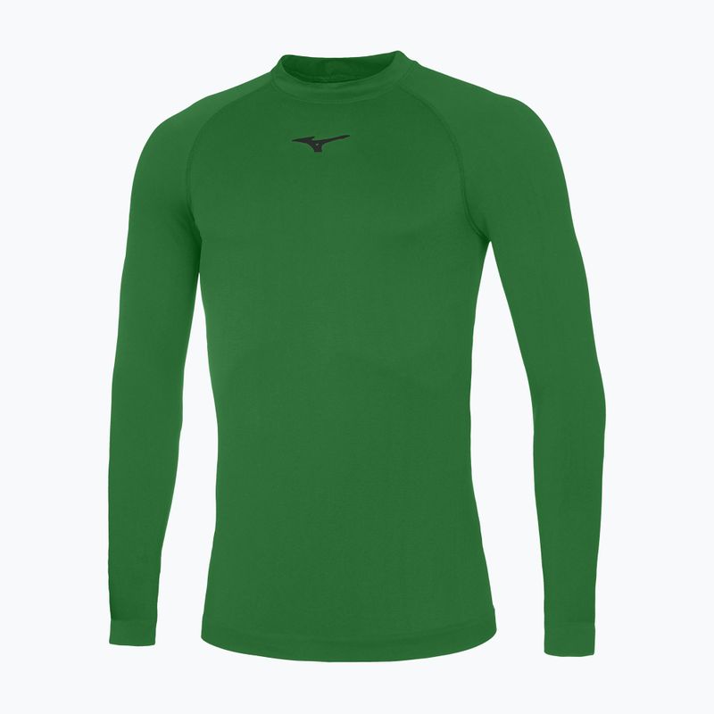 Лонгслів для бігу чоловічий Mizuno Core Underwear green/black