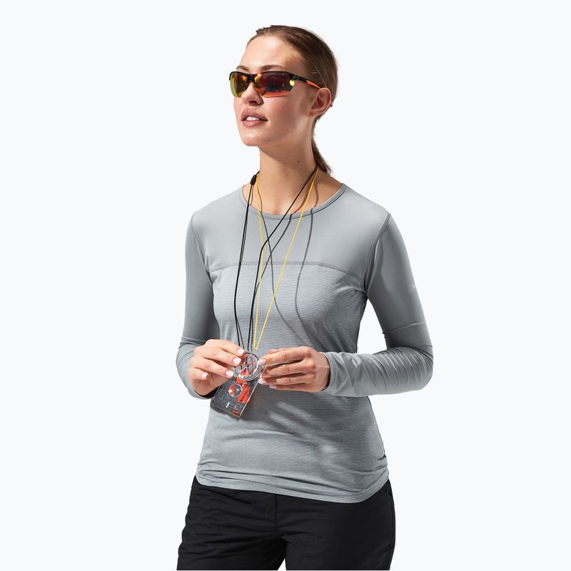 Лонгслів трекінговий жіночий Berghaus Voyager Tech Tee Basecrew monument/harbour mist 7