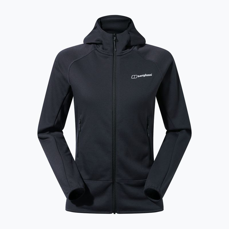 Жіночий флісовий світшот Berghaus Heuberg Hoody jet чорний/сірий в смужку з мергелю 12