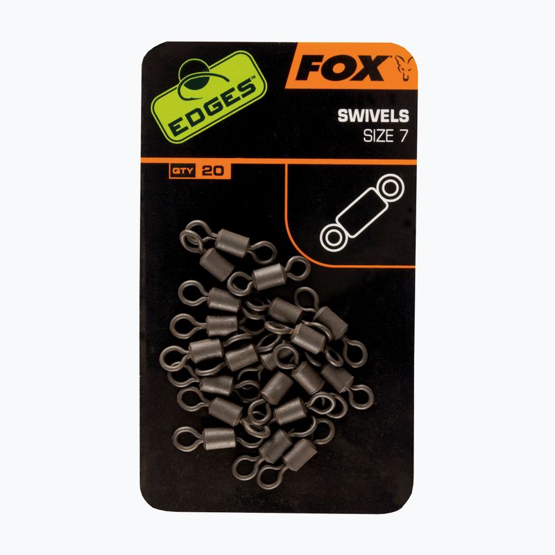 Вертлюги коропові Fox International Edges Swivels Standard чорні CAC533