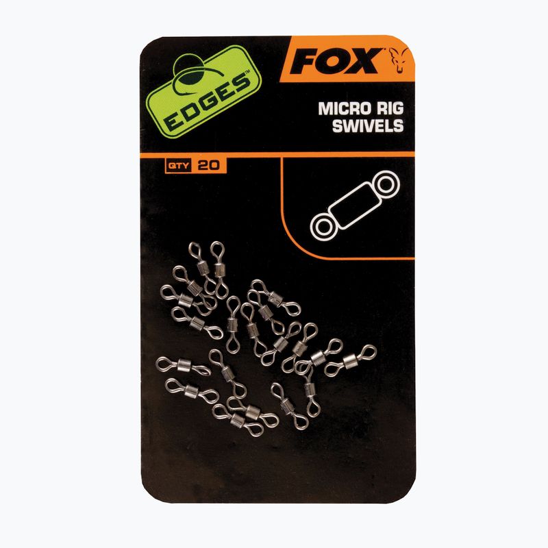 Вертлюги коропові Fox International Edges Micro Rig Swivels чорні CAC538