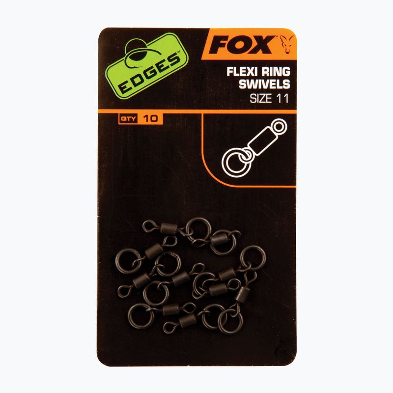 Вертлюги коропові Fox International Edges Flexi Ring Swivel чорні CAC609