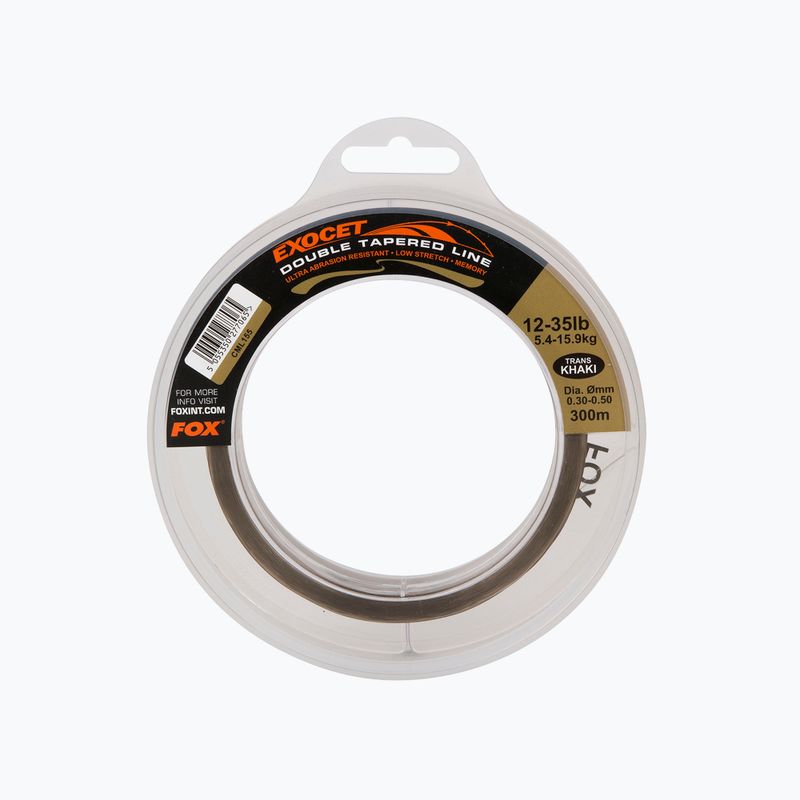 Волосінь конічна Fox International Exocet Double Tapered Line Trans Khaki CML155