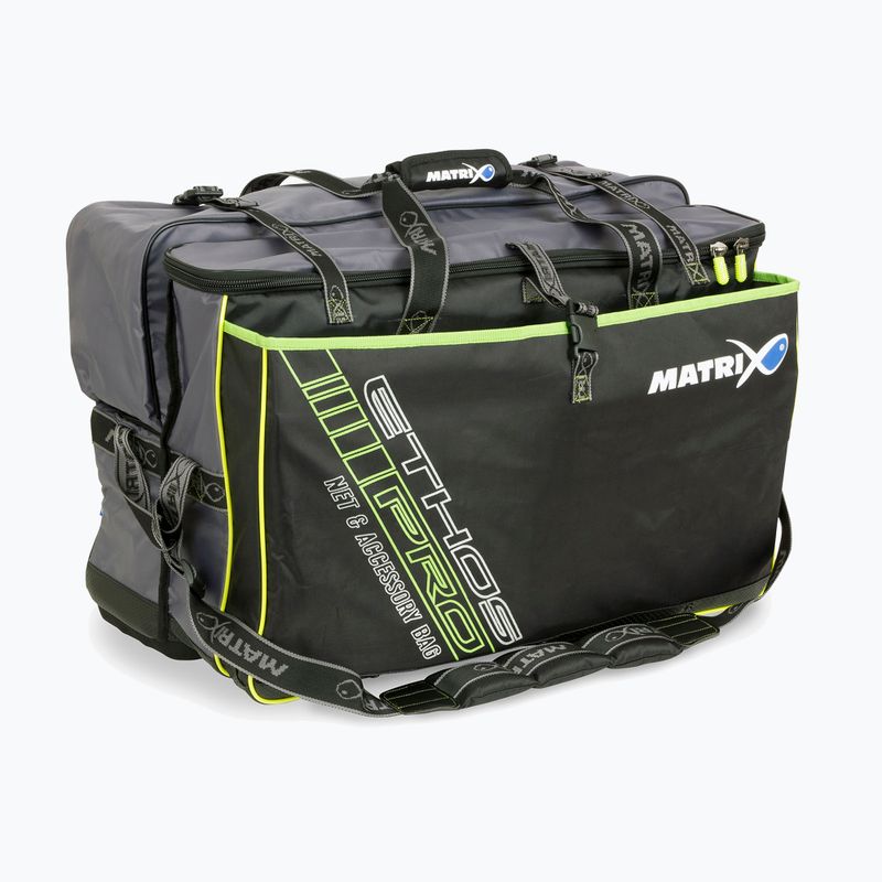 Сумка для аксесуарів для риболовлі Matrix Pro Ethos Net & Accessory Carryall сіра GLU074 8