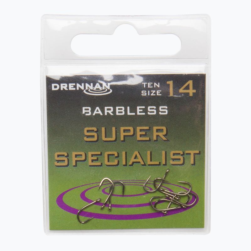 Гачки Drennan Super Specialist Barbless сріблясті HESU014