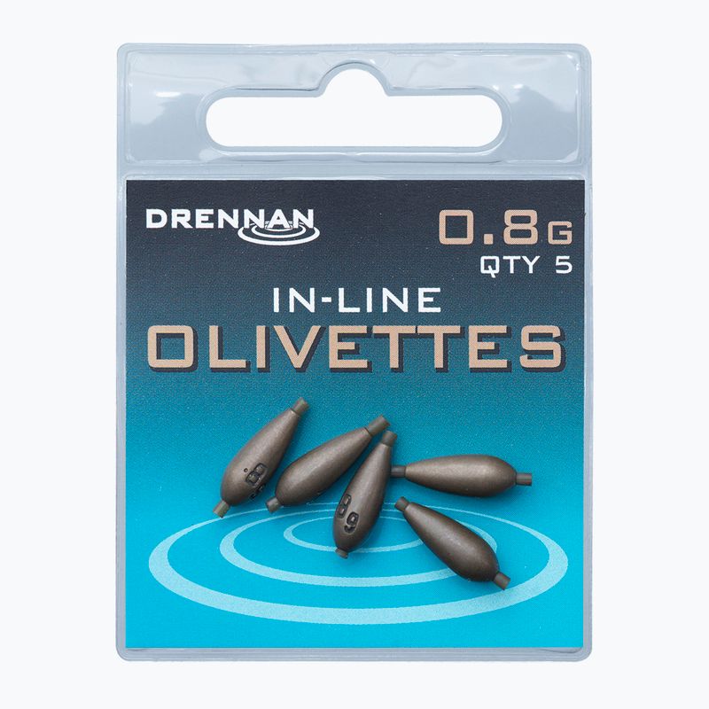 Грузила-оливки Drennan наскрізні 5 шт.