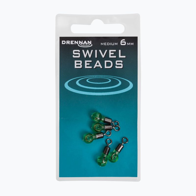 Вертлюги для methody Drennan Swivel Bead ze stoperem 5 шт. зелено-сірі TGSBM006