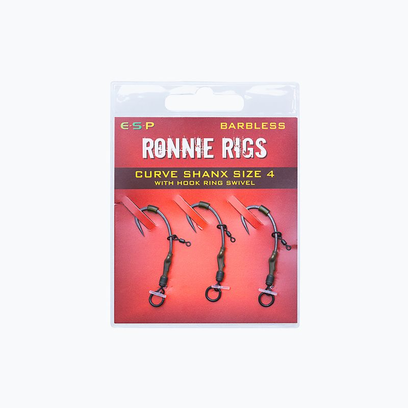 Гачки коропові ESP Ronnie Rigs Barbless 3 шт. чорні EHRRHRS004 2