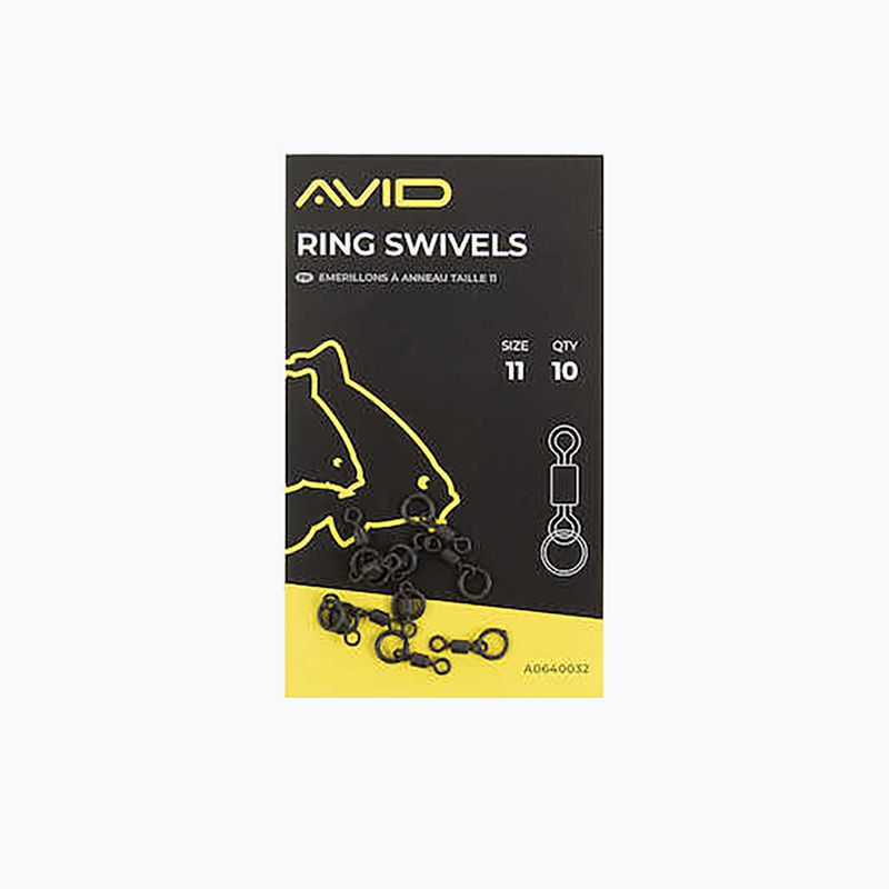 Вертлюги коропові Avid Carp Ring Svivels black 2