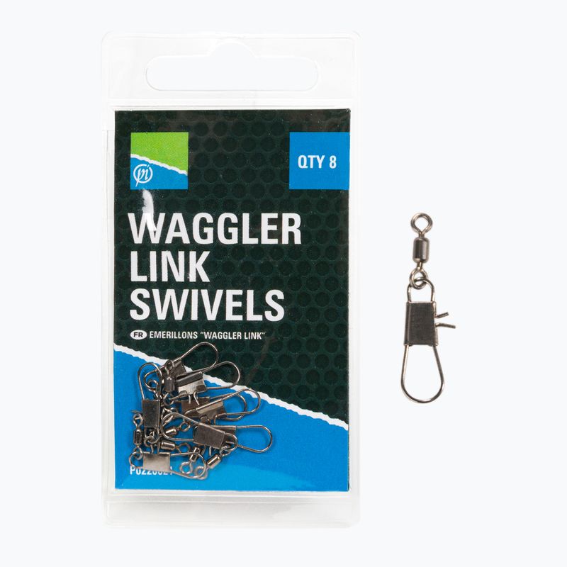 Застібки з вертлюжками для methody Preston Innovations Waggler Link Swivels чорні P0220021