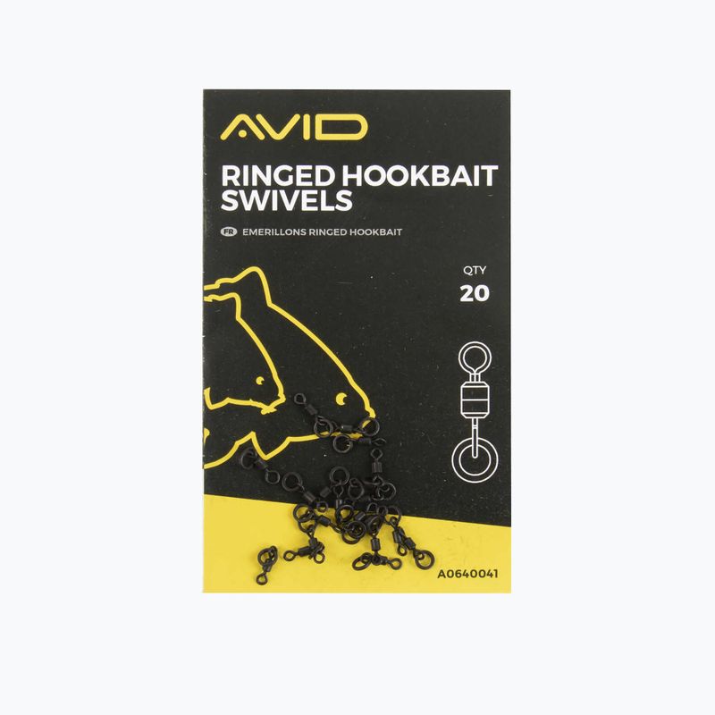Вертлюги коропові Avid Carp Terminal Ringed Hookbait Swivels black 2