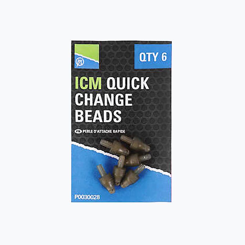 З'єднувач для кошичка Preston Innovations ICM In-Line Quick Change Beads 6 шт. коричневий P0030028