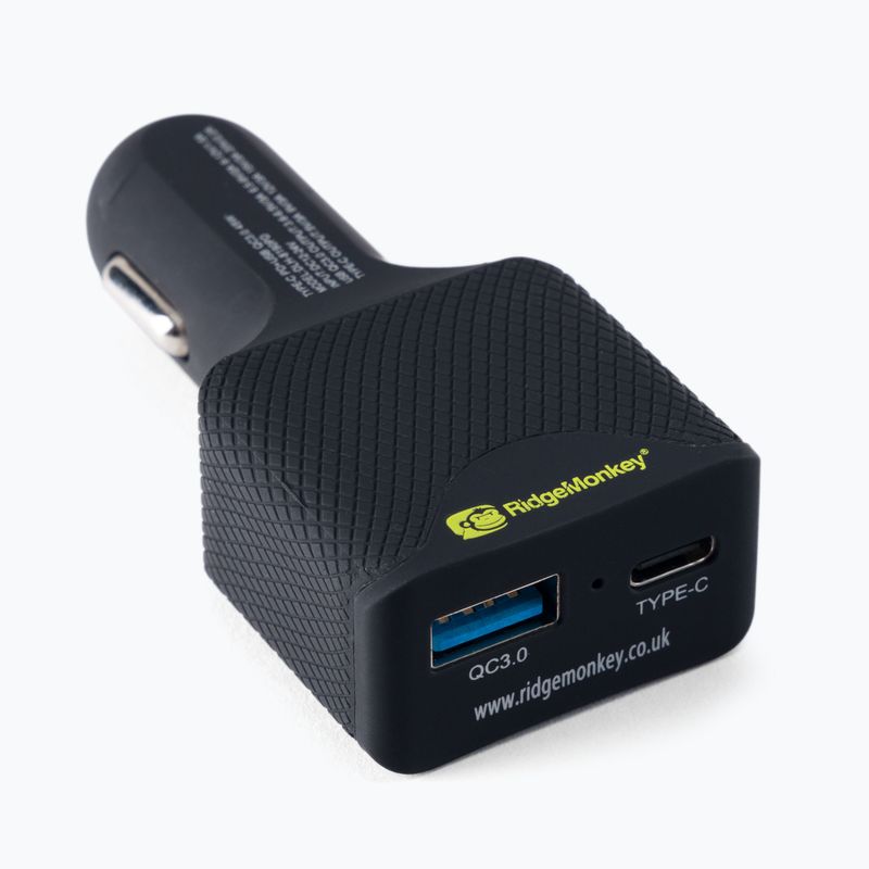Зарядний автомобільний пристрій RidgeMonkey Vault 45W USB-C PD Car Charger чорний RM146 2