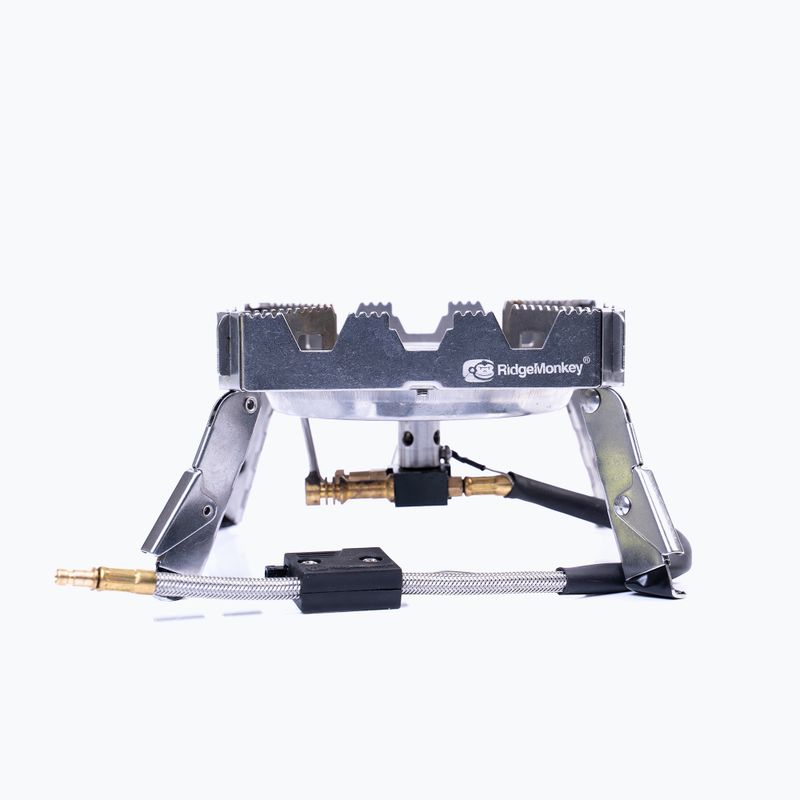 Газова плита одинарна RidgeMonkey Quad Stove Pro сріблястий RM183