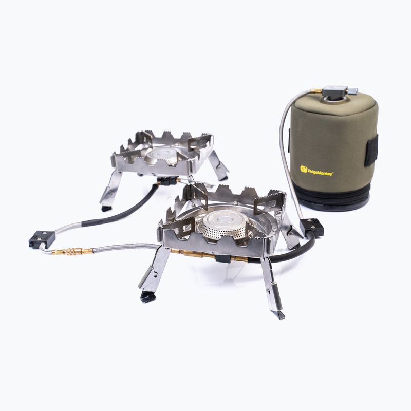 Газова плита одинарна RidgeMonkey Quad Connect Pro Full Kit сріблястий RM186