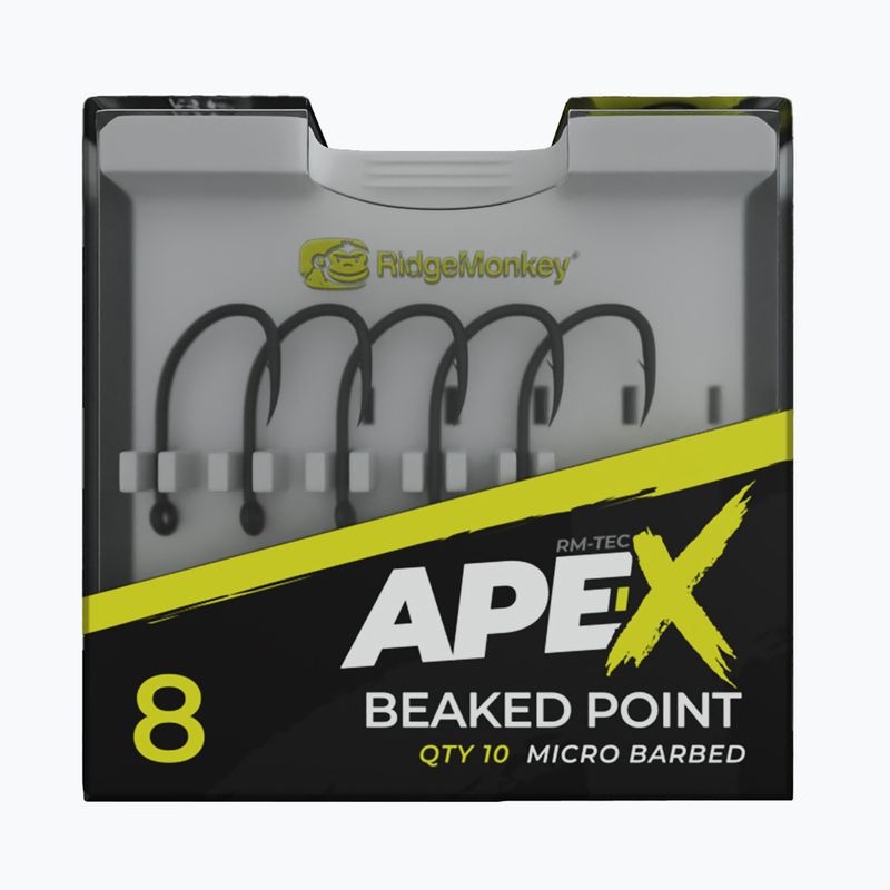Гачки RidgeMonkey Ape-X Beaked Point Barbed сірі RMT288 2