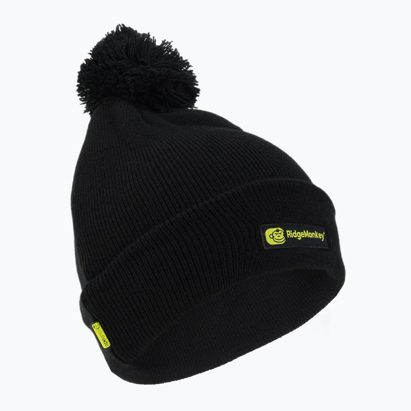 Шапка для риболовлі RidgeMonkey Apearel Bobble Beanie Hat чорна RM556