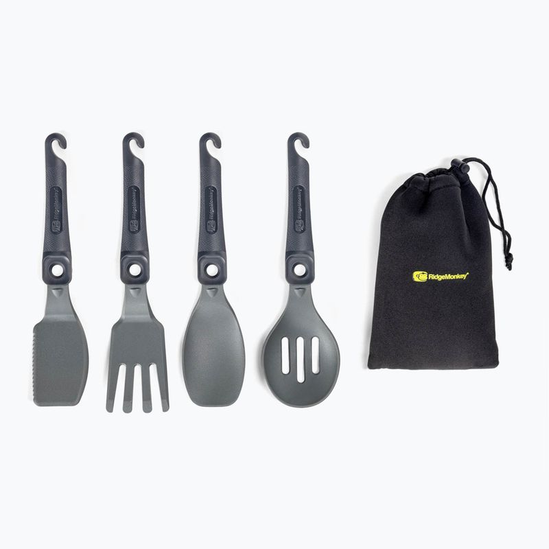 Кухонний набір RidgeMonkey Q-Lock Utensil сірий QLU SET 2