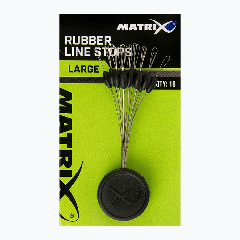 Стопери для волосіні Matrix Rubber Line Stops 18 шт. чорні GAC369