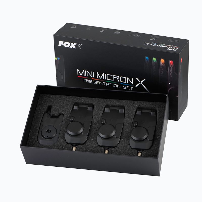 Сигналізатори для риболовлі Fox International Mini Micron X 3 rod set чорні CEI198