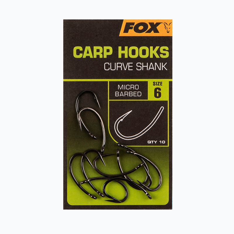 Гачки коропові Fox International Curve Shank чорні CHK234 2