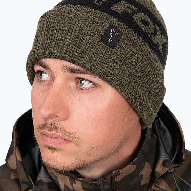 Шапка зимова Fox International Collection Beanie green/black 2