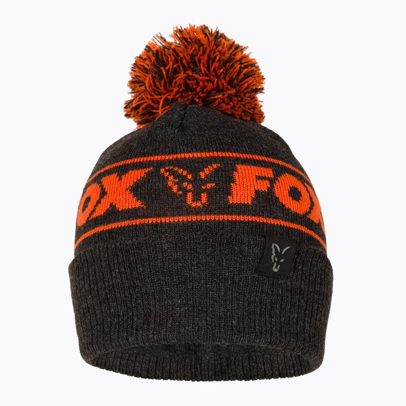 Шапка зимова Fox International Collection Bobble black/orange 2