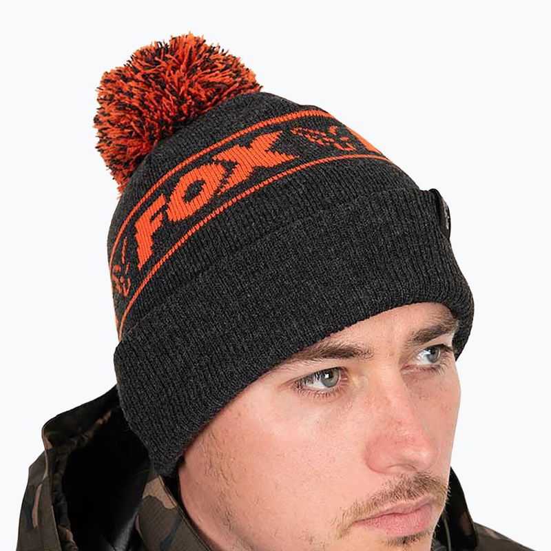 Шапка зимова Fox International Collection Bobble black/orange 6