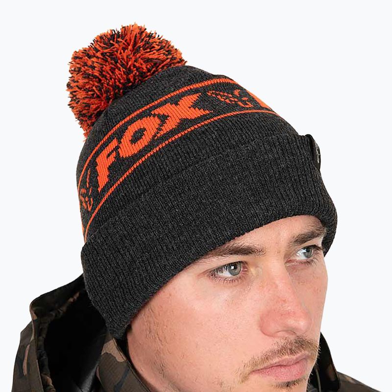 Шапка зимова Fox International Collection Booble black/orange 6