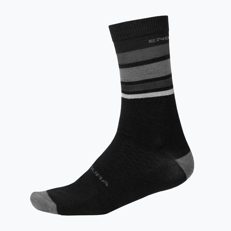 Шкарпетки велосипедні Endura BaaBaa Merino Stripe matt black