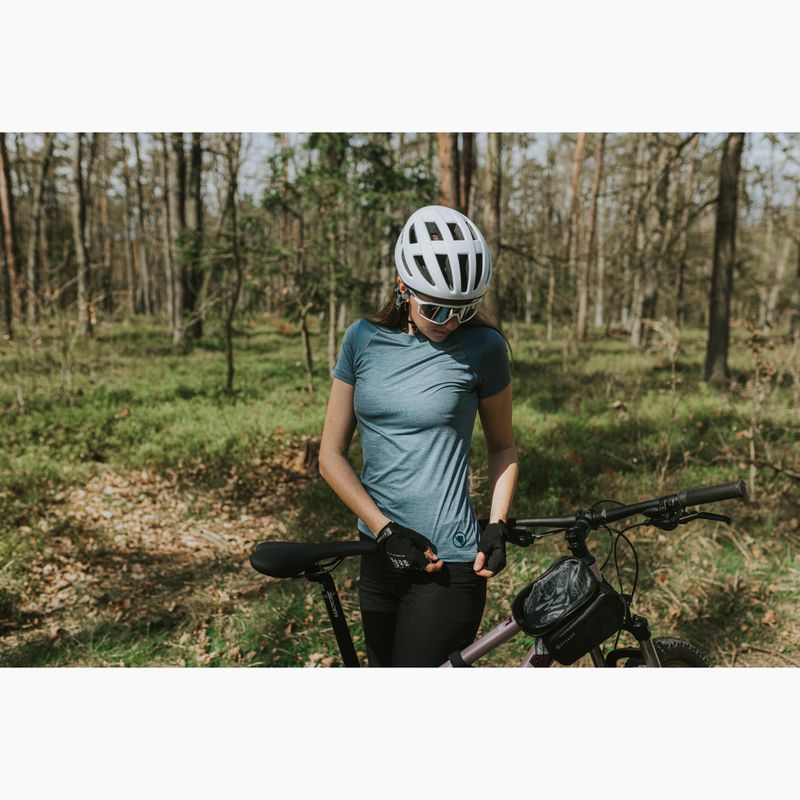 Жіноча велофутболка Endura Singletrack II синя сталь 13