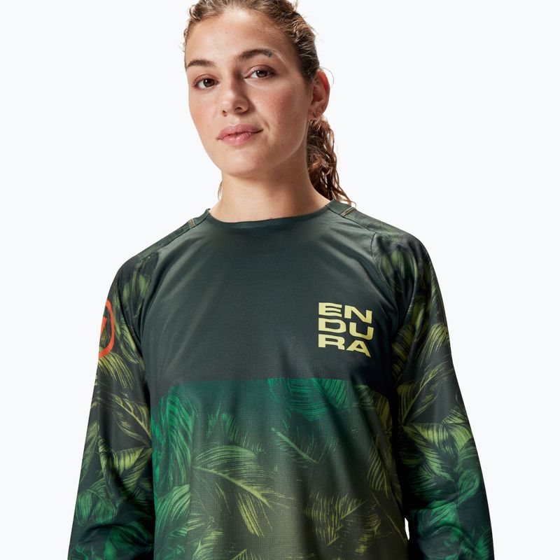 Жіночий велосипедний лонгслів Endura Tropical Print Ltd ghillie green 5