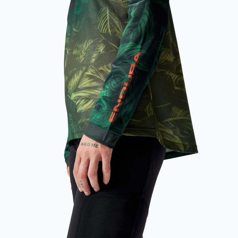 Жіночий велосипедний лонгслів Endura Tropical Print Ltd ghillie green 7