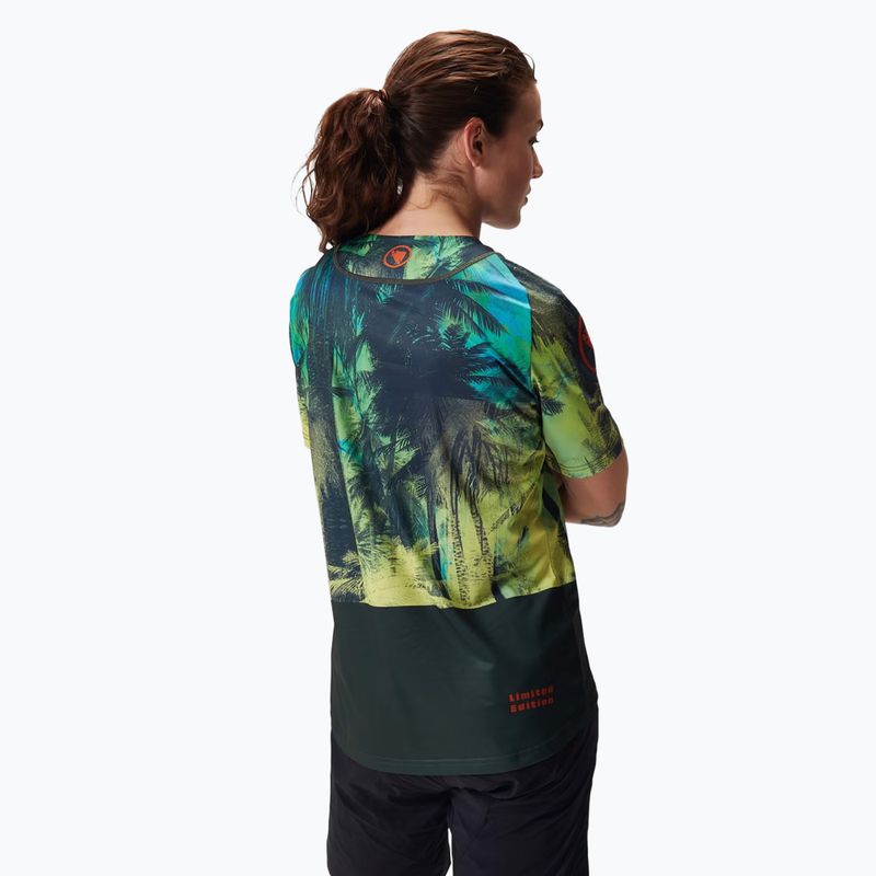 Жіноча велофутболка Endura Tropical Print Ltd ghillie green 3