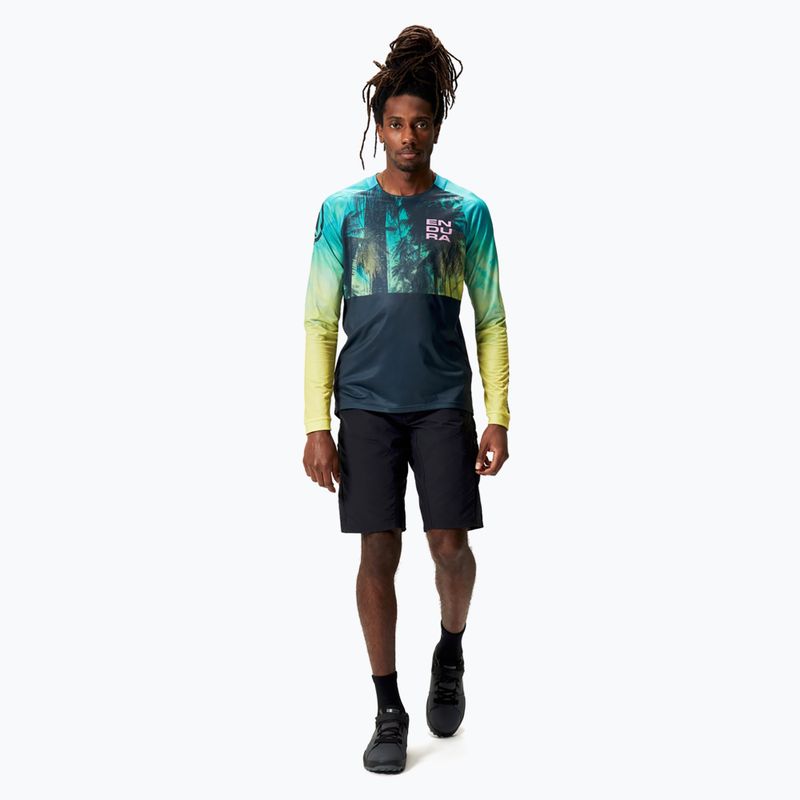 Чоловічий велосипедний лонгслів Endura Tropical Print Ltd в атлантичному стилі 2