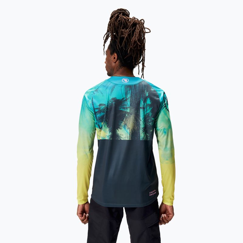 Чоловічий велосипедний лонгслів Endura Tropical Print Ltd в атлантичному стилі 4