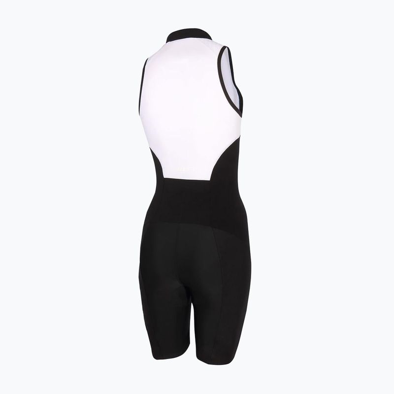 Комбінезон для тріатлону жіночий ZONE3 Lava Long Distance Trisuit black/white/green 2